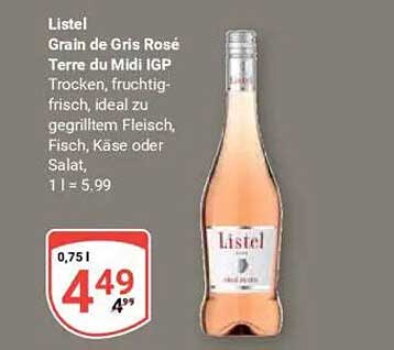 Listel Grain de Gris Rosé Terre du Midi IGP