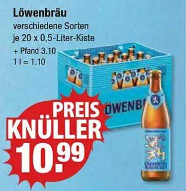 Löwenbräu 20 x 0,5-Liter-Kiste