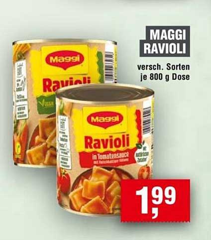 MAGGI RAVIOLI - verschiedene Sorten je 800 g Dose