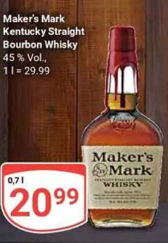Maker's Mark Kentucky Straight Bourbon Whisky 0,7 l