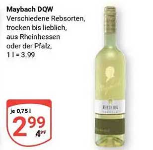Maybach DQW - Verschiedene Rebsorten, trocken bis lieblich