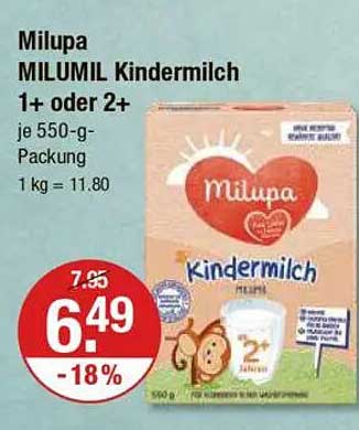 Milupa MILUMIL Kindermilch 1+ oder 2+ je 550-g-Packung