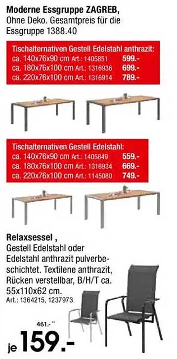 Moderne Essgruppe ZAGREB