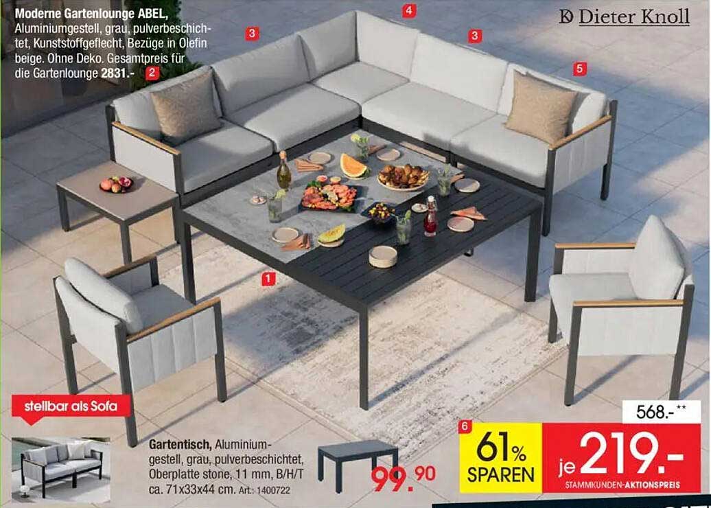 Moderne Gartenlounge ABEL