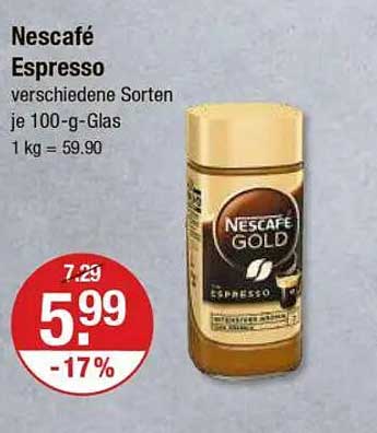 Nescafé Espresso - Vielfalt der Sorten im 100-g-Glas