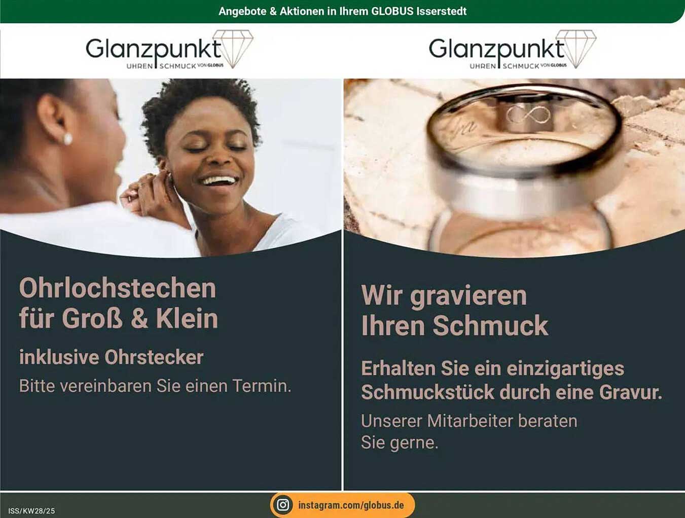 Ohrlochstechen für Groß & Klein inklusive Ohrstecker