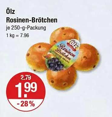 Ölz Rosinen-Brötchen je 250-g-Packung