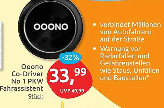 Ooono Co-Driver No 1 PKW Fahrassistent Stück