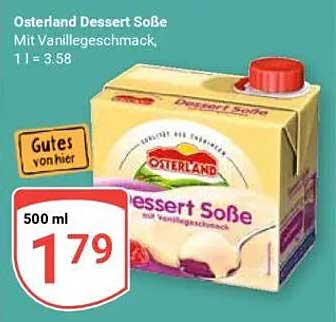 Osterland Dessert Soße Mit Vanillegeschmack