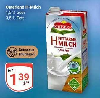 Osterland H-Milch 1,5 % oder 3,5 % Fett