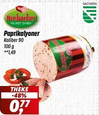 Paprikalyoner Kaliber 90 100 g
