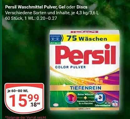 Persil Waschmittel Pulver, Gel oder Discs