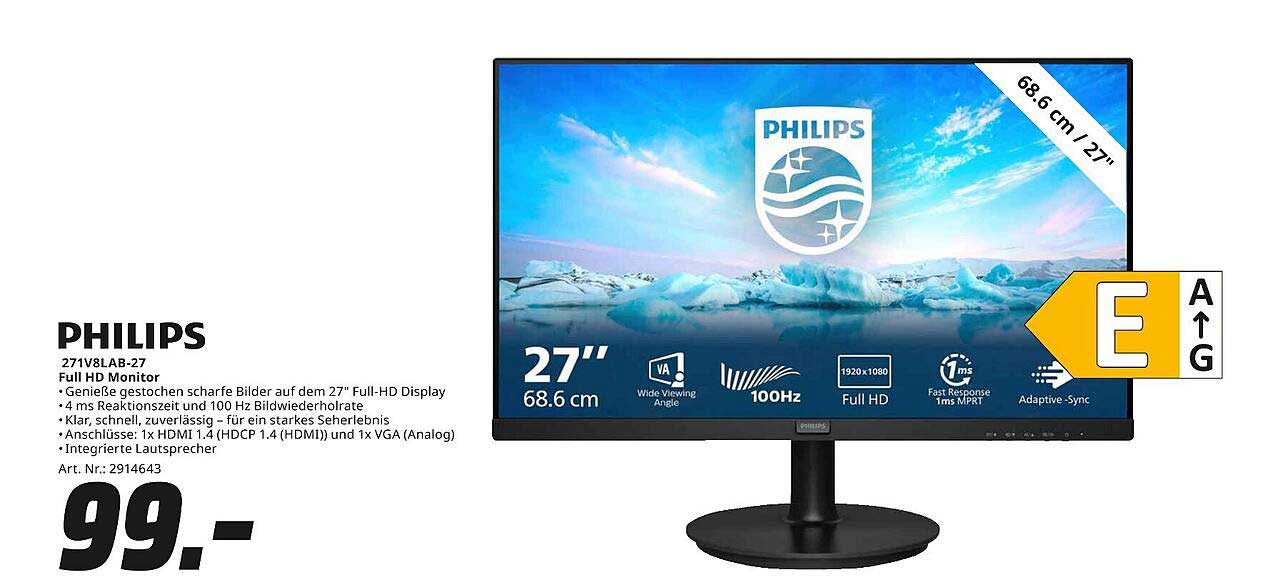 PHILIPS 271V8LAB8-27 Full HD Monitor