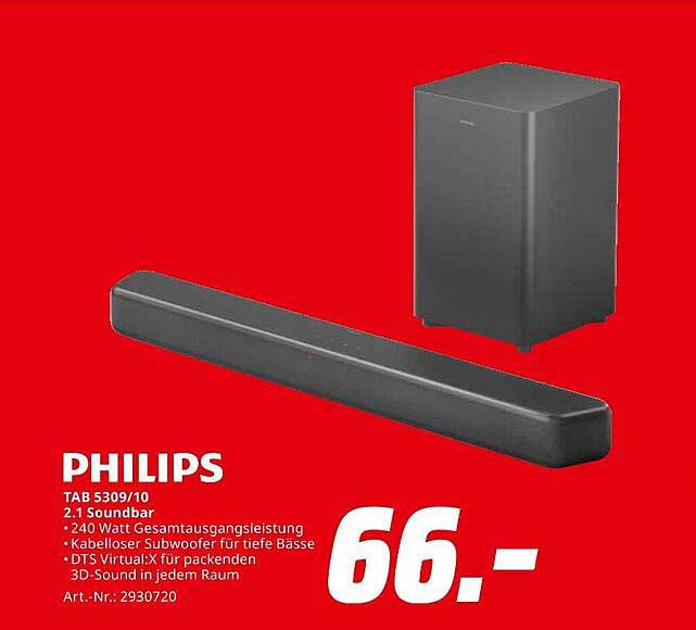 PHILIPS TAB 5309/10 2.1 Soundbar
