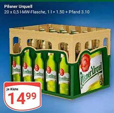 Pilsner Urquell Kiste - 20 x 0,5 l MW-Flasche