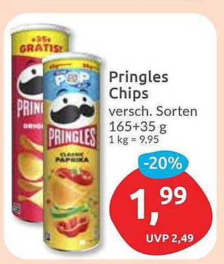 Pringles Chips - verschiedene Sorten