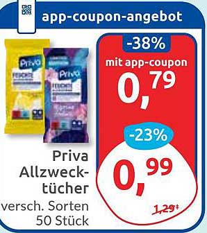 Priva Allzwecktücher – Verschiedene Sorten, 50 Stück