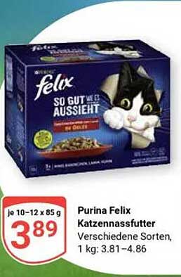 Purina Felix Katzennassfutter, verschiedene Sorten