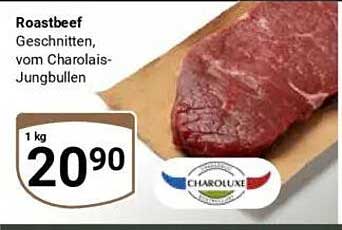 Roastbeef, geschnitten, vom Charolais-Jungbullen