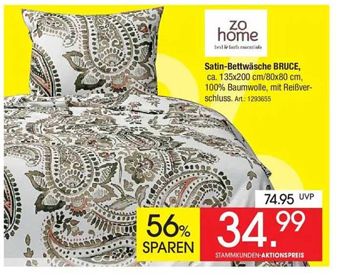 Satin-Bettwäsche BRUCE von zo home