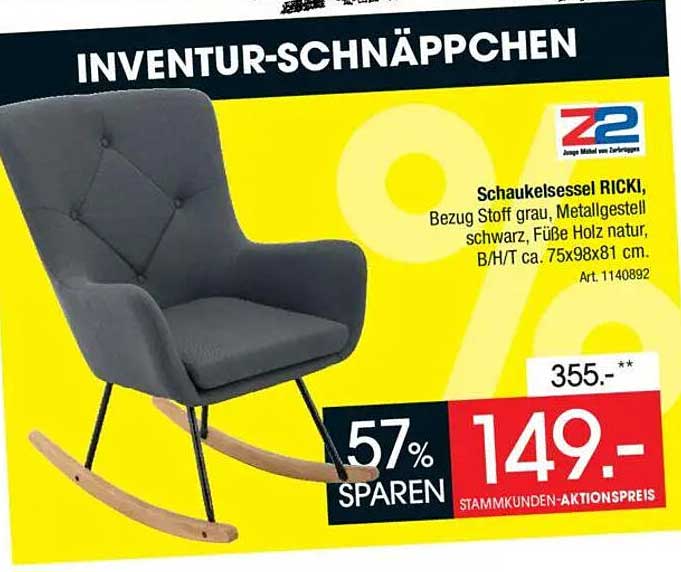 Schaukelstuhl RICKI - Inventur-Schnäppchen