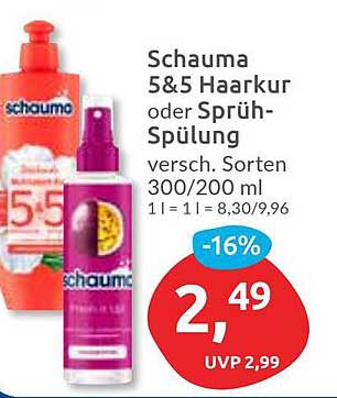 Schauma 5&5 Haarkur oder Sprüh-Spülung 300/200 ml