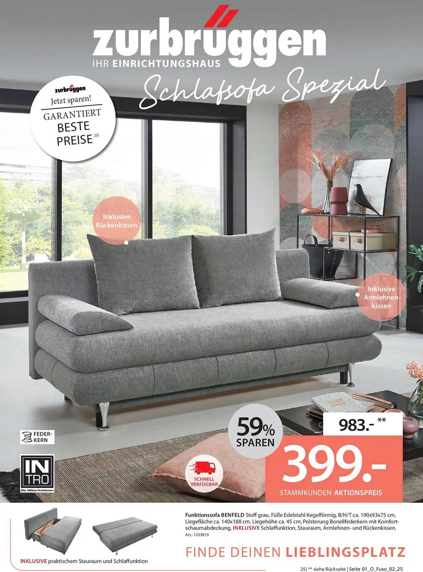 Schlafsofa Spezial von Zurbrüggen