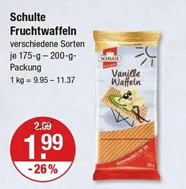 Schulte Fruchtwaffeln – Verschiedene Sorten, 175-g – 200-g-Packung