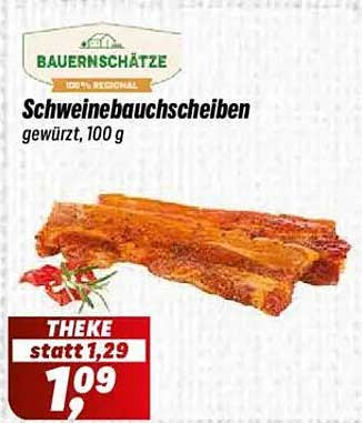 Schweinebauchscheiben gewürzt, 100 g