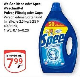 Spee Waschmittel - Flüssig, Pulver oder Caps, verschiedene Sorten