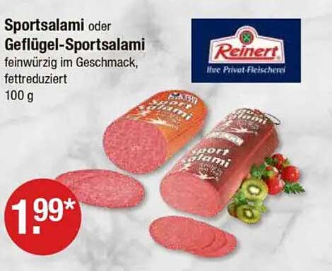 Sportsalami oder Geflügel-Sportsalami - feinwürzig im Geschmack, fettreduziert