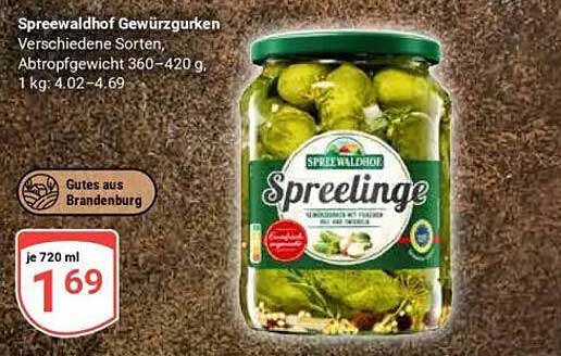 Spreewaldhof Gewürzgurken - Verschiedene Sorten, 720 ml
