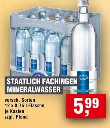 STAATLICH FACHINGEN MINERALWASSER 12 x 0,75 l Flasche