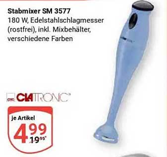 Stabmixer SM 3577 - 180 W, Edelstahl-Schlagmesser