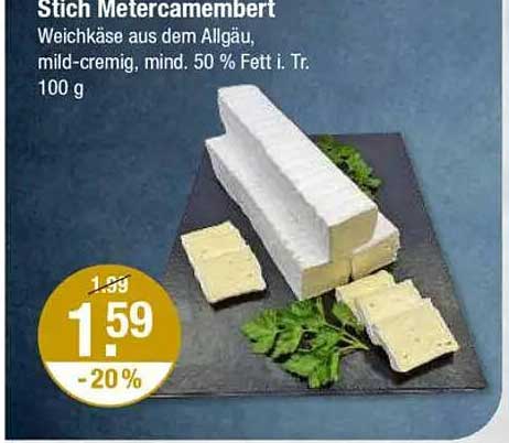 Stich Metacamenbert - Weichkäse aus dem Allgäu