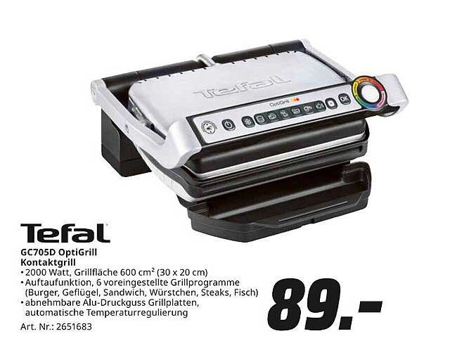 Tefal GC705D OptiGrill Kontaktgrill