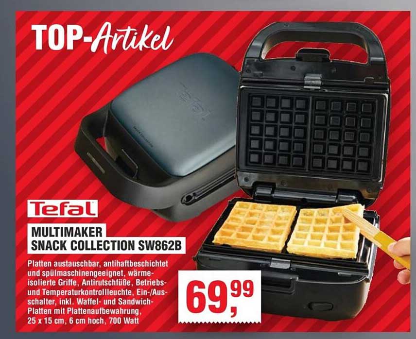 Tefal Multimaker Snack Collection SW862B