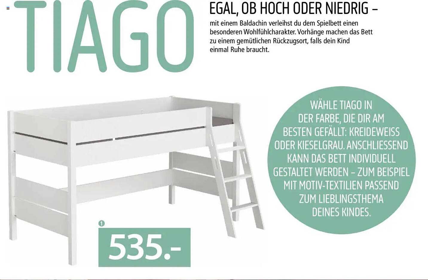 TIAGO Spielbett mit Baldachin