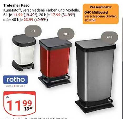 Treteimer Paso in verschiedenen Farben und Modellen