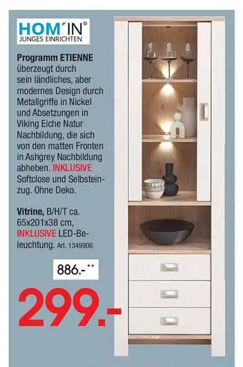 Vitrine Programm ETIENNE – Modernes Design trifft Funktionalität