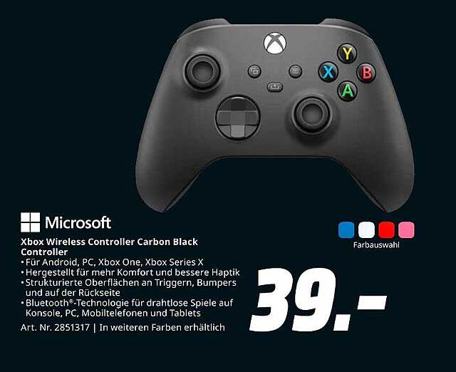 Xbox Wireless Controller Carbon Black Controller