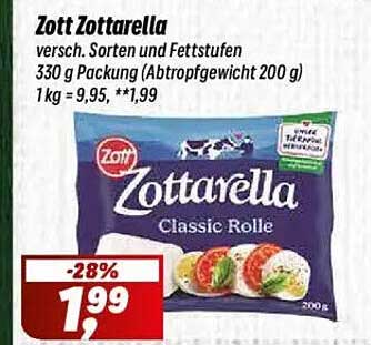 Zott Zottarella Classic Rolle - 200 g