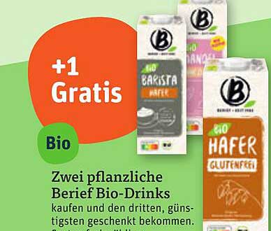 +1 Gratis Berief Bio-Drink Aktion