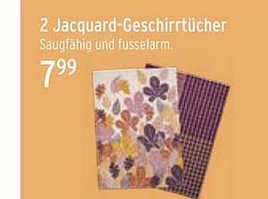 2 Jacquard-Geschirrtücher - Saugfähig und fusselfrei