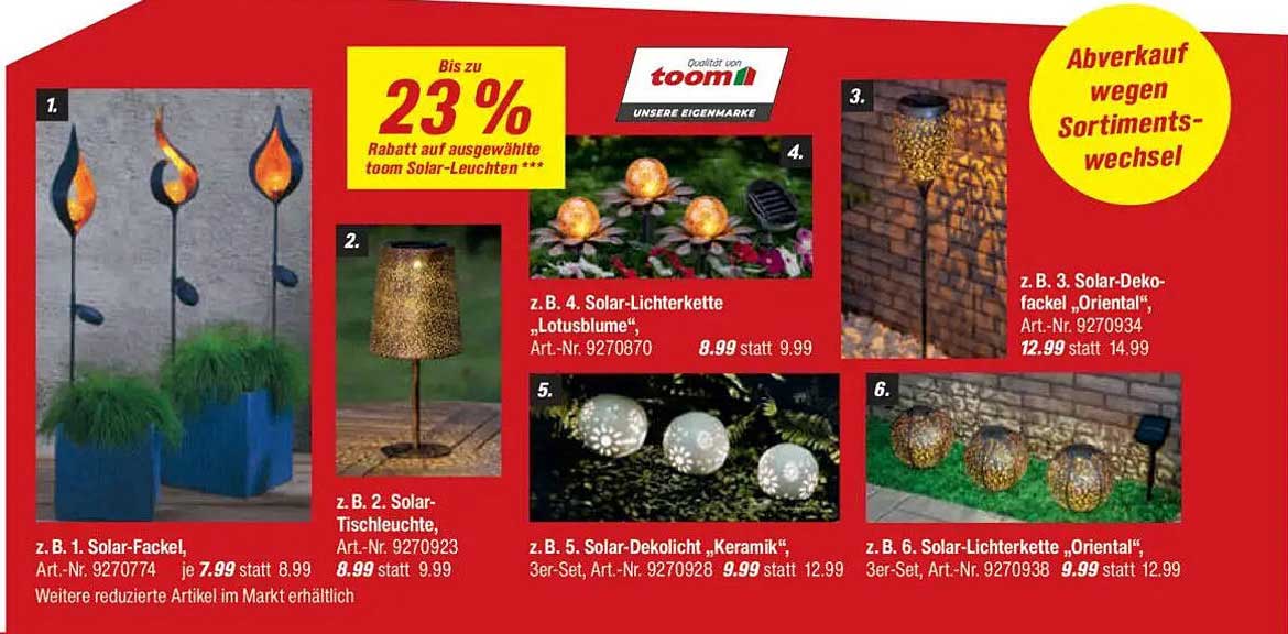 25% Rabatt auf Solar-Dekofackel "Oriental"