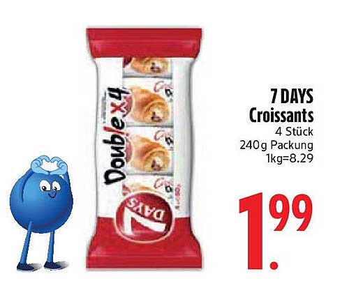 7 DAYS Croissants 4 Stück 240g Packung