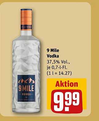 9 Mile Vodka 0,7 l - Aktion für nur 9,99 €