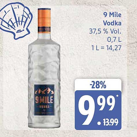 9 Mile Vodka 0,7 L - jetzt zum Sonderpreis!