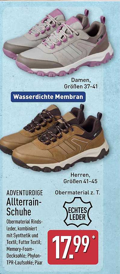 Abenteuerliche Allterrain-Schuhe für Damen und Herren