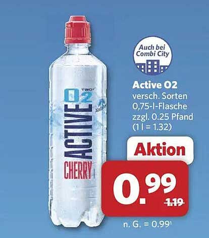 Active O2 Cherry 0,75 l – Nur für kurze Zeit im Angebot!